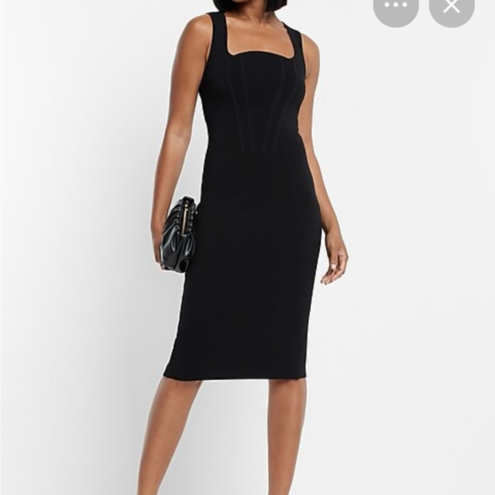 Express Body Con Corset Midi Dress